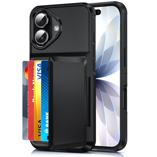 LeYi for iPhone-17-Pro Wallet Case: Black i Phone iphone17 17pro with Card Holder Cover iPone iohone Protective Funda para Military Grade Heavy Duty Men Phone17 iphone17pro Procase, Black - color: Black, size: iPhone 17 Pro 6.3''
