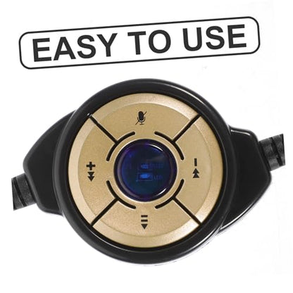 Mikikit Single Ear Headset with Microphone Comfortable Wired Business Headset for Calls Noise Reduction Technology for Gaming and Professional Use Durable Design