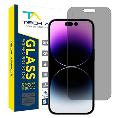 Tech Armor Privacy Glass for iPhone 14 Pro Max Screen Protector 1-Pack - size: iPhone 14 Pro Max-6.7 Inch
