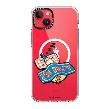CASETiFY for iPhone 14 Plus Case - Impact Clear Compatible with MagSafe | Not Yellowing | 6.6 ft. 3X Military Grade Drop Protection | I'm so busy | Clear - color: I'm so busy, size: Iphone 14 Plus (6.7")