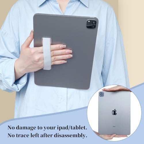 2 Pack Hand Holder Strap for iPad, Tablet & Large Phone, Handle Grip（Silvery） - size: 2 Pack-Silvery