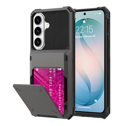 Wallet Case for Samsung Galaxy S26+ Plus, Credit Card Holder Gray - color: Gray, size: Samsung Galaxy S26 Plus