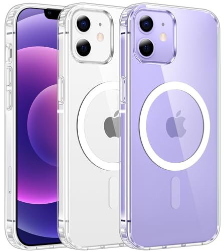 FNTCASE for iPhone 12 Case Clear iPhone 12 Pro Case Compatible with Magsafe | Anti Yellowing, Military Grade Drop Protection, Slim Magnetic Phone Cases, Shockproof Bumper, Transparent Cell Cover - color: A-Clear, size: For Iphone 12/12 Pro 6.1 Inch