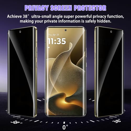 For Motorola Edge 70 Ultra Privacy Screen Protector (2 Pack) - size: Motorola Edge 70 Ultra