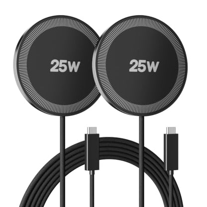 MagSafe 25W Wireless Charger for Apple Magnetic Fast Charging Pad - color: 2Black