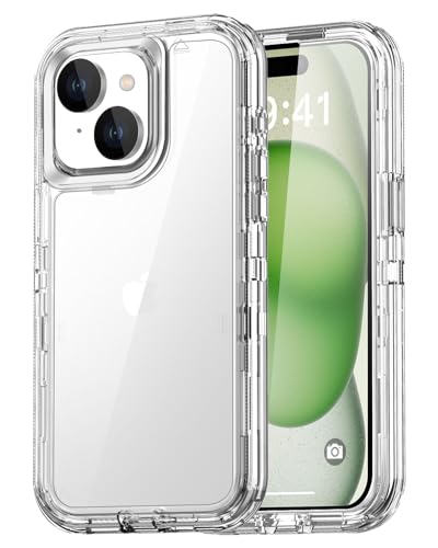 AICase for iPhone 16e Case iPhone 14/13 Clear Case(6.1"),Heavy Duty Drop Protection Full Body Rugged Shockproof/Dust Proof 3-Layer Military Protective Tough Durable for iPhone 16e/14/13