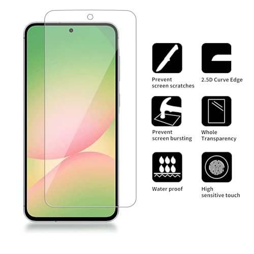 4 Pack Glass Screen Protector Compatible for samsung galaxy a56 5G / SM-A566B, A566E, A566B/DS [9H Hardness]-HD Screen Tempered Glass, Scratch Resistant,Easy Install [Case Friendly] - size: Galaxy A56 5G