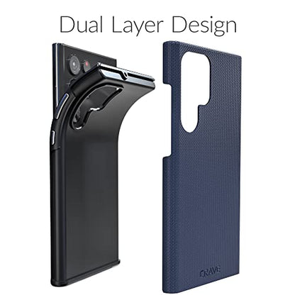 Crave Galaxy S22 Ultra Case, Shockproof Protection Dual Layer Case for Samsung Galaxy S22 Ultra 5G (6.8 inch) - Navy - color: Navy, size: Galaxy S22 Ultra