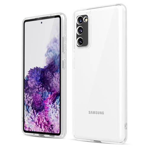 oakxco for Samsung Galaxy S20 Phone Case Liquid Silicone Grip, Cute Thin Slim Soft Rubber TPU Plain Smooth Gel Cover for Women Girl Aesthetic Design, Matte Solid Protective & Shockproof, Clear - color: Clear, size: S20
