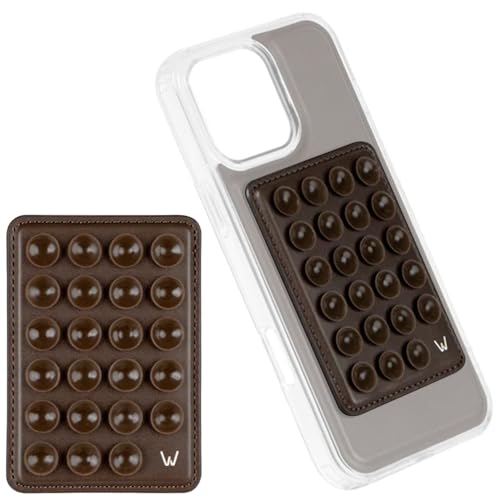 Walli Cases Silicone Suction Cup Mount for iPhone, Fits Walli Magnetic Case - color: Brown