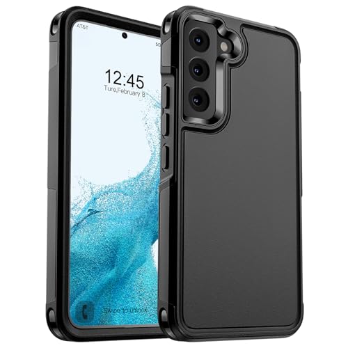 zapica Designed for Samsung Galaxy S22 Case, Black | Military Grade Drop Protection, Dual Layer Structure Design, Heavy Duty Shockproof Non-Slip Phone Cover - color: Black, size: Samsung Galaxy S22 6.1''