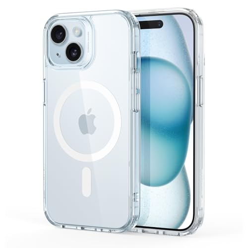 ESR for iPhone 15 Case, Compatible with MagSafe, Military-Grade Protection, Yellowing Resistant, Scratch-Resistant Back, Magnetic Phone Case for iPhone 15, Classic Series, Clear Blue - color: B-Clear Blue, size: iPhone 15 6.1 inch