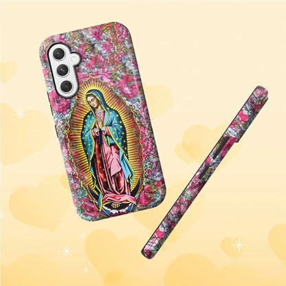 Virgin Mary Phone Case for Samsung Galaxy S25, Dual Layer Shockproof Rugged Cover with Soft TPU + Hard PC, Anti-Scratch Slim Fit Wireless Charging Compatible - color: Virgin Mary, size: 6.2" Galaxy S25