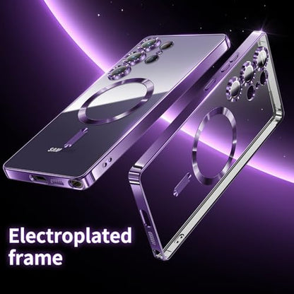 Compatible with Samsung Galaxy S25 Ultra Case（Only）.Magnetic Cover for S25 Ultra. Glossy Slim Thin Soft funda capa para for Galaxy S25 Ultra 6.9 inch.Compatible with MagSafe(Deep Purple) - color: Deep Purple
