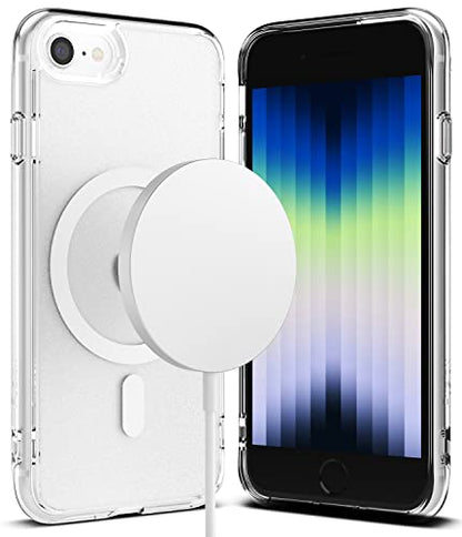 Ringke for iPhone SE 3rd Generation Case [Fusion Magnetic Matte Clear] | Compatible with MagSafe, Oil & Dirt Resistant, Anti-Fingerprint Technology Prevents Oily Smudges, Feels Velvety Soft - size: iPhone SE