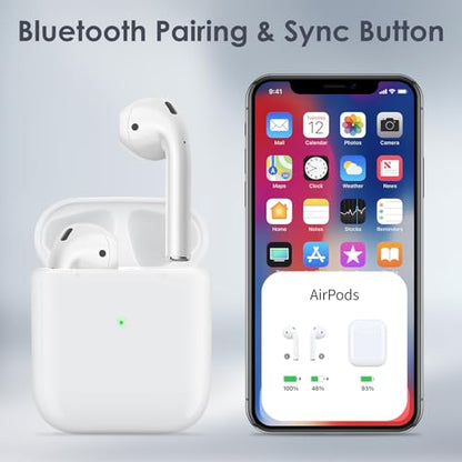 Charging Case for AirPods 1st/2nd Generation, Replacement Charger Case for Airpod 1st/2nd Generation Built-in 450 mAh Battery, Charging Case Support Wireless & Wired -No Earbuds | Airpod 1st/2nd Generation Built-in 450 mAh Battery, Charging Case Support W