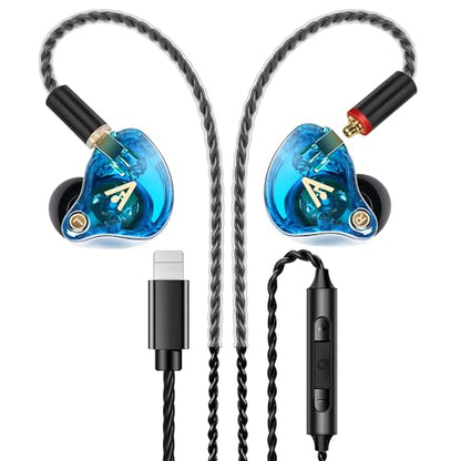 Audiovance Vibes 202ML HiFi Wired Earbuds for iPhone 14/13/12/11/X, Pro Max - color: 7-Blue