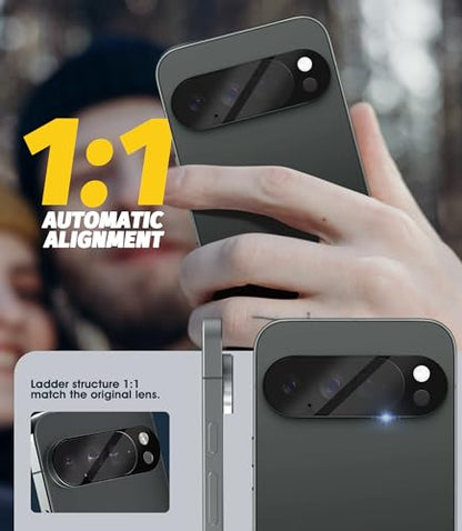 Orzero (5 Pack Camera Lens Protector for Google Pixel 9 Pro XL, Protector de Cámera Tempered Glass 9H Precise Camera Cutouts Anti-Scratch Does Not Affect Night Shots and Flash - size: Google Pixel 9 Pro XL