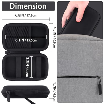 co2CREA Hard Travel Case for Anker 5,000mAh Ultra-Slim/10,000mAh Power Bank | Compatible with Anker Nano A1665 A1664 Slim MagGo Magnetic Charger, Protective Carrying Storage Bag