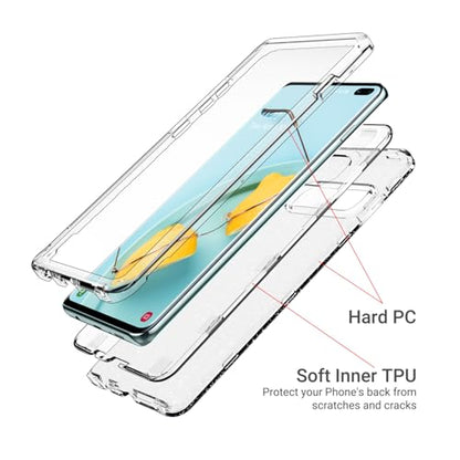 ULAK Compatible with Galaxy S10 Plus Case Bling Back Cover, Clear Glitter | Shiny Glitter Heavy Duty Shockproof Protection Sparkle Soft TPU Protective for Samsung Galaxy S10 Plus 6.4 inch - color: Clear Glitter