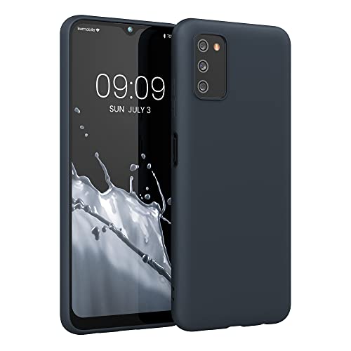 kwmobile Case Compatible with Samsung Galaxy A03s Case - Soft Slim Protective TPU Silicone Cover - Blueberry - color: blueberry