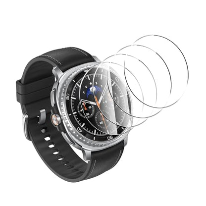 Anoowkoa 4 Pack Premium Screen Protector for Samsung Galaxy Watch 8 CLASSIC 46mm Tempered Glass Film，9H Hardness,Ultra Resistant,Anti-Fingerprints,No Bubbles,HD-Clear,Easy Install - color: Galaxy Watch 8 Ultra 46mm