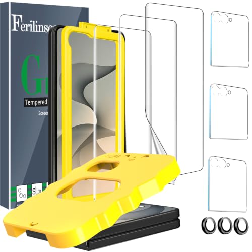 Ferilinso Screen Protector for Samsung Galaxy Z Flip 8, Tempered Glass Back - size: Samsung Z Flip 8-6.9 IN