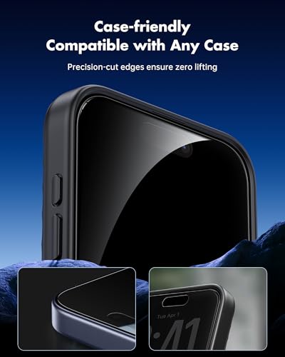 UNBREAKcable Privacy Screen Protector for iPhone 17 Pro - 3 Pack - size: iPhone 17 Pro