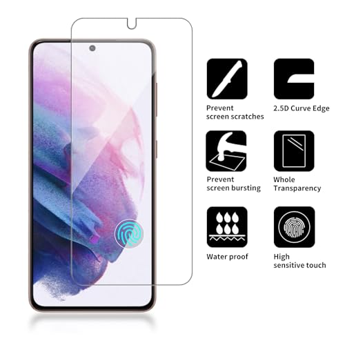 4 Pack Glass Screen Protector Compatible for Samsung Galaxy S21 5G / SM-g991u [9H Hardness]-HD Screen Tempered Glass, Scratch Resistant,Easy Install [Case Friendly] - size: Galaxy S21 5G
