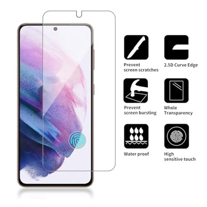 4 Pack Glass Screen Protector Compatible for Samsung Galaxy S21 5G / SM-g991u [9H Hardness]-HD Screen Tempered Glass, Scratch Resistant,Easy Install [Case Friendly] - size: Galaxy S21 5G