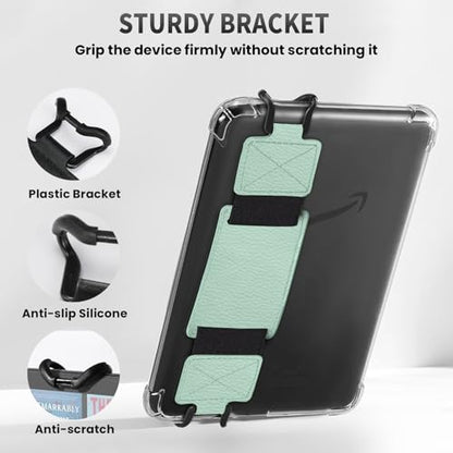 MoKo 2 Pack Hand Strap for 6-8" Kindle eReaders Tablets,Agave+Black - color: 1-agave Green+black