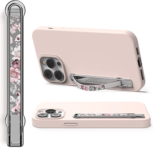 SleekStrip SleekGrip-Premium Ultra Thin Phone Grip Stand,Slim Metal Finger Loop Ring Hand Holder Strap Cell Phone Grips for iPhone 16 Pro Max,17,Android,Case Back - Chrome x Misty Rose - color: Chrome x Misty Rose