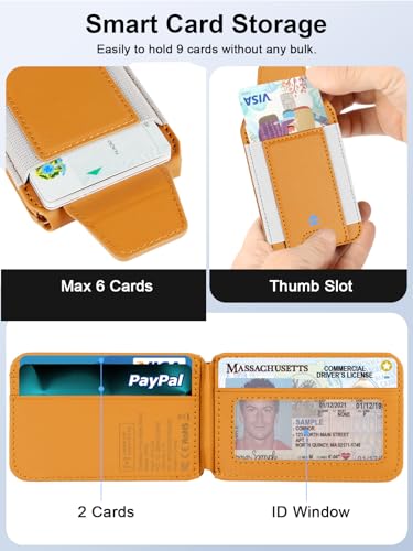 for MagSafe Wallet Works with Apple Find My, Strongest Magnetic Wallet - color: Orange