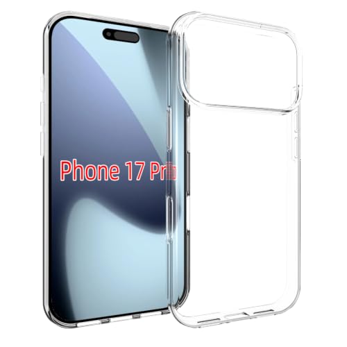 Senter Ultra Clear Soft TPU Phone Case for iPhone 17 pro, Slim Thin Transparent Cover, Shockproof Anti-Yellow Anti-Fingerprint Heat Dissipation Protective Cell Phone Case