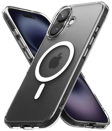 Ringke for iPhone 16 Case [Fusion Magnetic Matte Clear] | Compatible with MagSafe, Oil & Dirt Resistant, Anti-Fingerprint Technology Prevents Oily Smudges, Feels Velvety Soft - size: iPhone 16