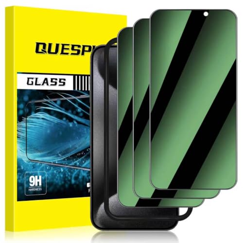 [3 Pack] for iPhone 15/15 Pro Green Privacy Screen Protector - size: iPhone 15 Pro