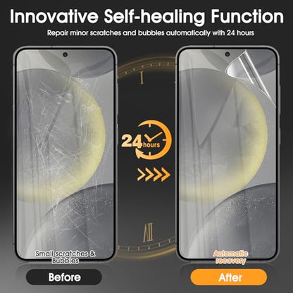 3 Pack Screen Protector Compatible for Samsung Galaxy S24 6.2 Inch, HD Clear Flexible Soft TPU Hydrogel Film for Samsung Galaxy S24 5G - Support Fingerprint Unlock, High Sensitivity - size: Samsung Galaxy S24