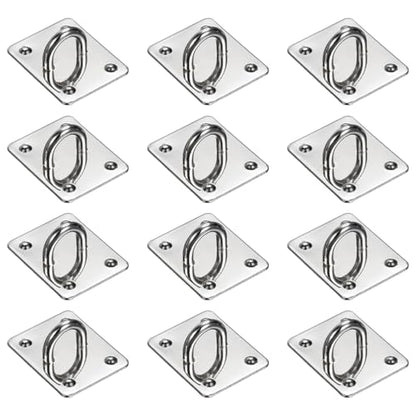 PATIKIL Metal Phone Charm Hook 1.1", 12Pcs Adhesive Square Shaped Phone Finger Grip Hook Smartphones Keychain Ring Charm Loop for DIY Tablet Case Accessories, Silver - color: Silver