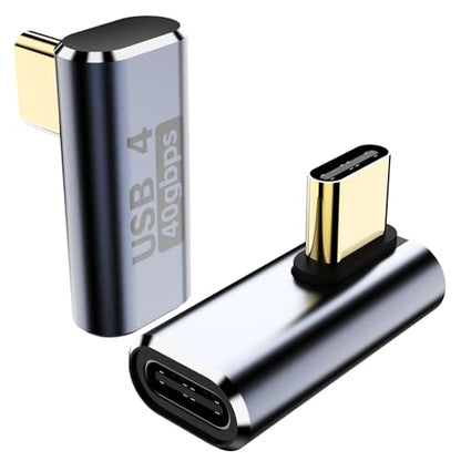 BERLAT 90° USB C Adapter 2-Pack 240W 40Gbps for MacBook