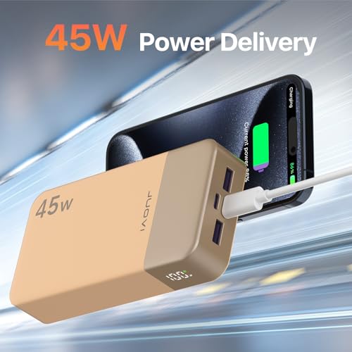 JUOVI Power Bank 45W 20000mAh Portable Charger - color: Orange