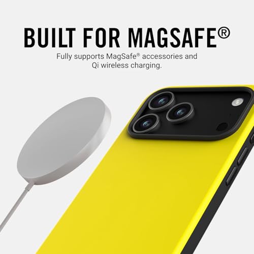 Ridge Case Compatible with iPhone 17 PRO MAX - Compatible with MAGSAFE & Wireless Charging, Aluminum Control Buttons, Dual-Layer Construction, TPU Bumper with Drop Protection (Hyper Lime) - color: Hyper Lime, size: iPhone 17 Pro Max