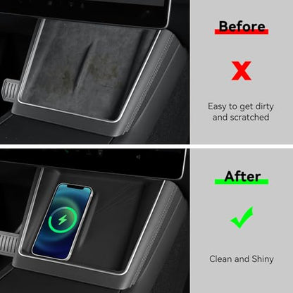 LUCKEASY Wireless Charging Pad for Tesla Model Y Juniper 2025 2026 - size: Lightspeed Style - Model Y Juniper 2025 2026