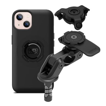 Quad Lock Motorcycle Fork Stem Mount PRO Kit with Vibration Dampener and MAG Phone Case for iPhone 13 - size: iPhone 13