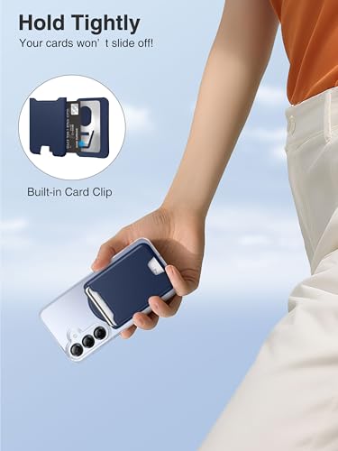TopMade for MagSafe Wallet, 4 Cards Holder, Strongest Magnetic Phone Wallet - color: Dark Blue