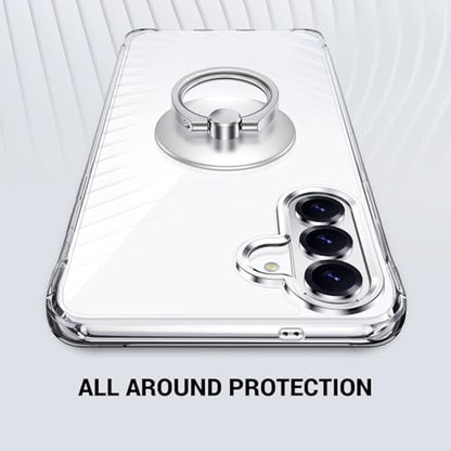 Silverback for Samsung Galaxy S26 Case Clear with Ring Kickstand, Protective Soft TPU Shock -Absorbing Bumper Shockproof Phone Case for Galaxy S26 -Clear - size: Galaxy S26