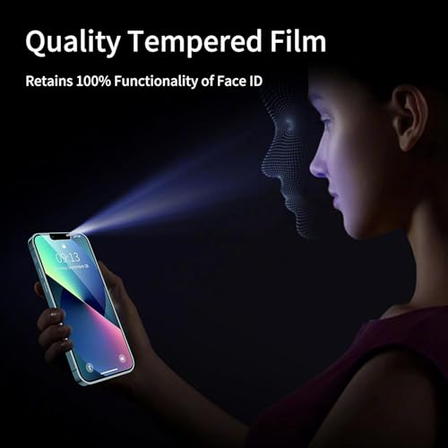 ImpactStrong 3-Pack Shatterproof Tempered Glass Screen Protector for iPhone 13 Mini [Easy Installation Frame] [Bubble Free] [9H Hardness] [Full Coverage] Case Friendly, 5.4 Inch - size: iPhone 13 Mini