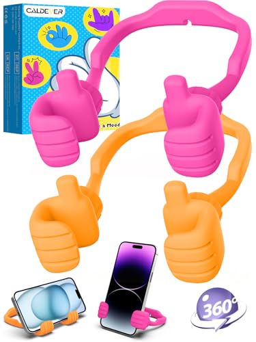 Stocking Stuffers for Teens Girls Boys Kids Gifts Adults Cell Phone Stand - color: Hot Pink & Orange Yellow