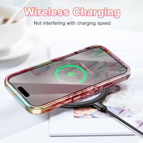 Btscase Compatible with iPhone Air Case 6.5 Inch 2025,Marble Pattern 3 in 1 Heavy Duty Shockproof Full Body Rugged Hard PC+Soft Silicone Drop Protective Women Girl Phone Cases, Rose Gold - color: A-Rose Gold, size: iPhone Air