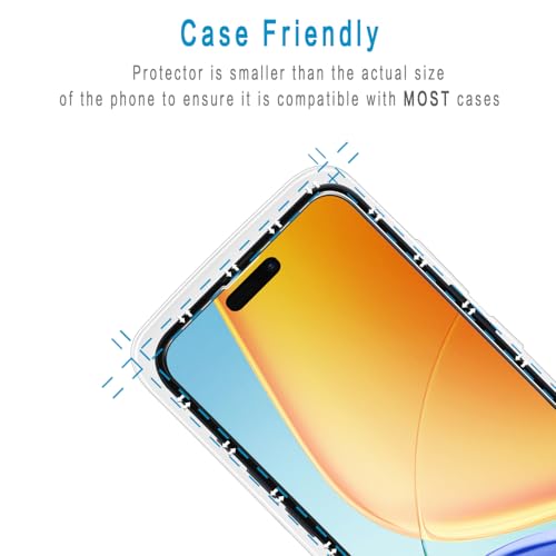 2+2 Pack Screen Protector for iPhone 14 Pro Tempered Glass - size: (Standard)iPhone 14 Pro 6.1 Inch