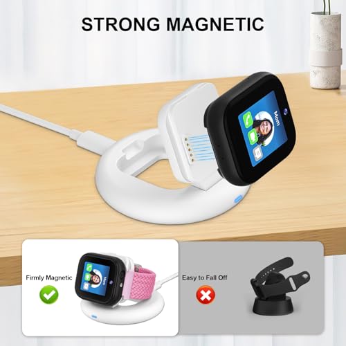 Foldable Magnetic Charging Dock Compatible for Sync UP Kids Watch 2 Charger - color: White for Sync UP Watch 2